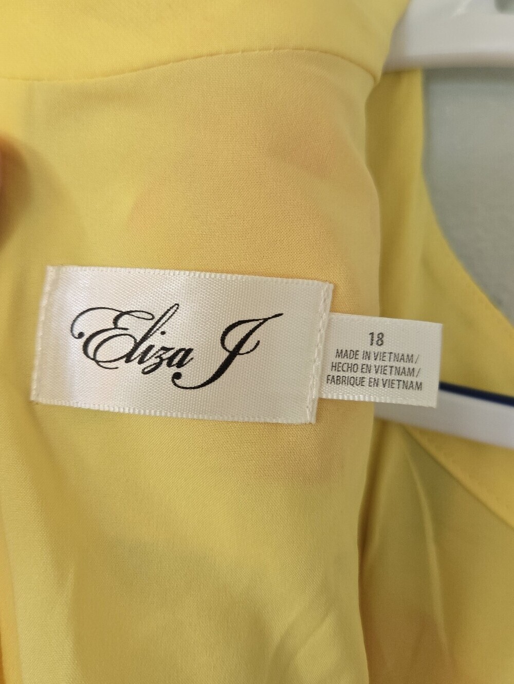 ELIZA J | NWT Yellow Pink Floral Halter Neck High Low Belted Dress Size 18 - Picture 11 of 13